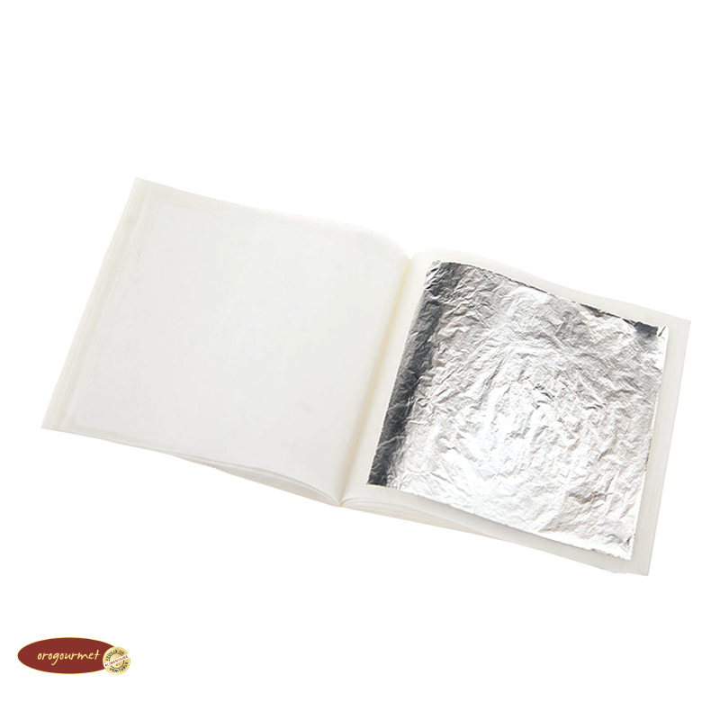 8 x 8 cm - 25 Feuilles Libres ARGENT