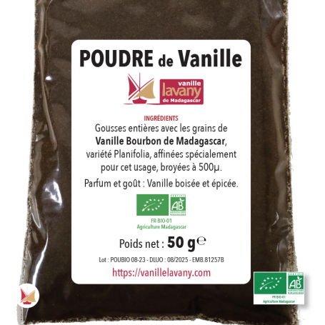 (50 g) Poudre de Vanille BIOLOGIQUE