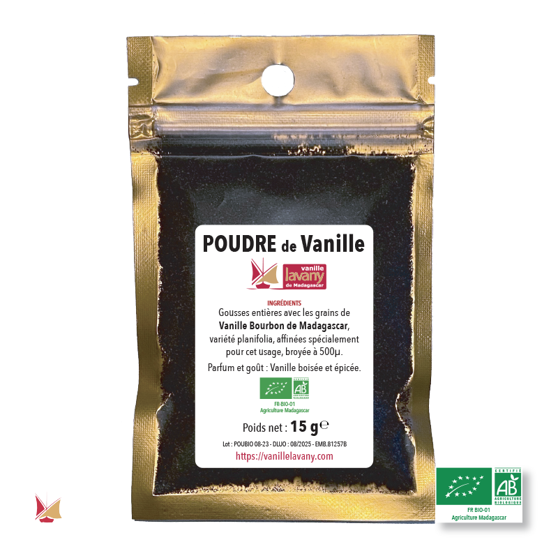 Poudre de Vanille non épuisée 10 g à 50 g