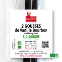 2 Gousses Vanille Bourbon Biologique LAVANY (6 g)