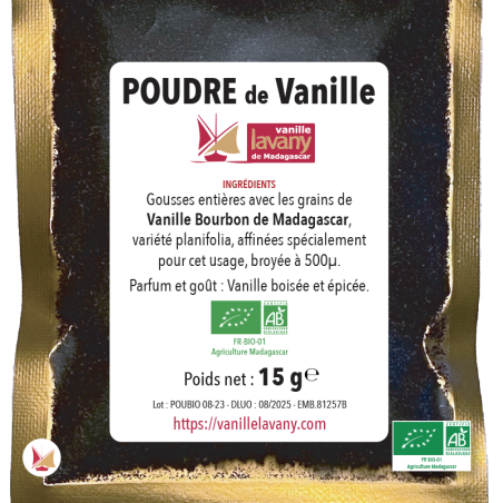 Poudre de Vanille Biologique LAVANY (15 g)