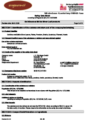 Safety Data Sheet OROGOURMET OR-ARGENT real food