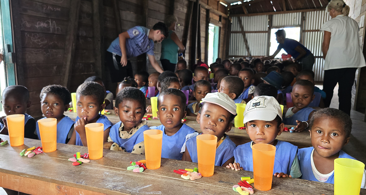 Taste children at our pre-school school EPP-RANJA in Betavilona 